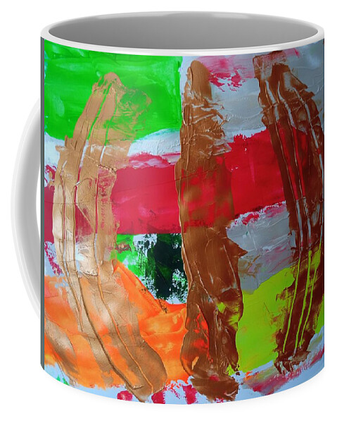  Coffee Mug featuring the painting Caos52 by Giuseppe Monti