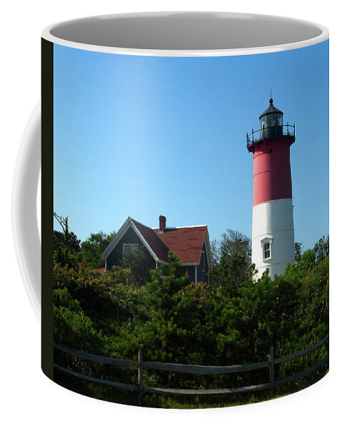 Cape Cod Coffee Mug featuring the photograph Cape Cod Nauset Lighthouse Daytime by Flinn Hackett