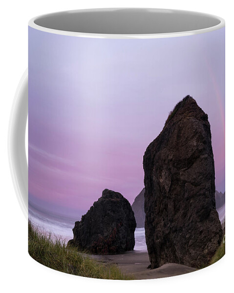 Cape Sebastian Coffee Mug featuring the photograph Cape Sebastian Foggy Morning by Keith Kapple
