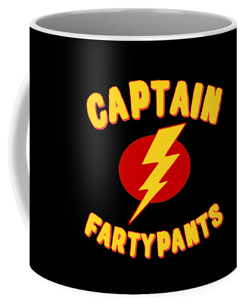 Christmas 2023 Coffee Mug featuring the digital art Captain Fartypants Funny Fart by Flippin Sweet Gear