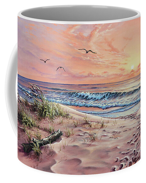 Seascape Coffee Mug featuring the painting Captured in the Morning Light by Joe Mandrick