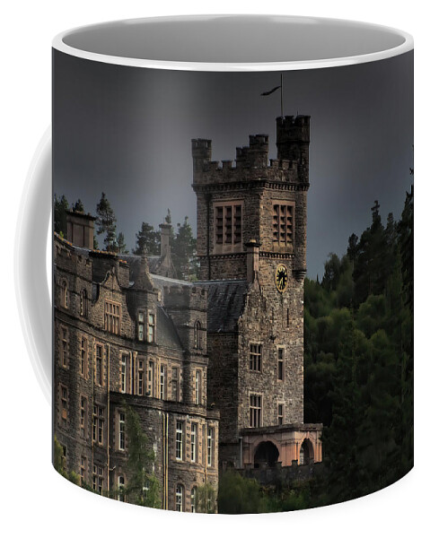 Carbisdale Coffee Mug featuring the photograph Carbisdale Castle Sutherland Highland Scotland Clocktower Mystery by OBT Imaging