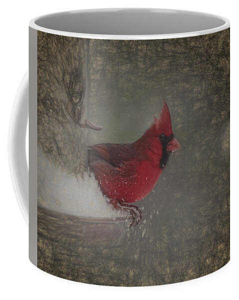 Cardinal Coffee Mug featuring the photograph Cardinal Art by Scott Olsen