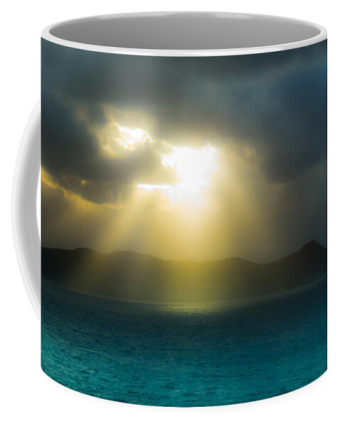 Aqua Coffee Mug featuring the photograph Caribbean Solitude by Karen Wiles