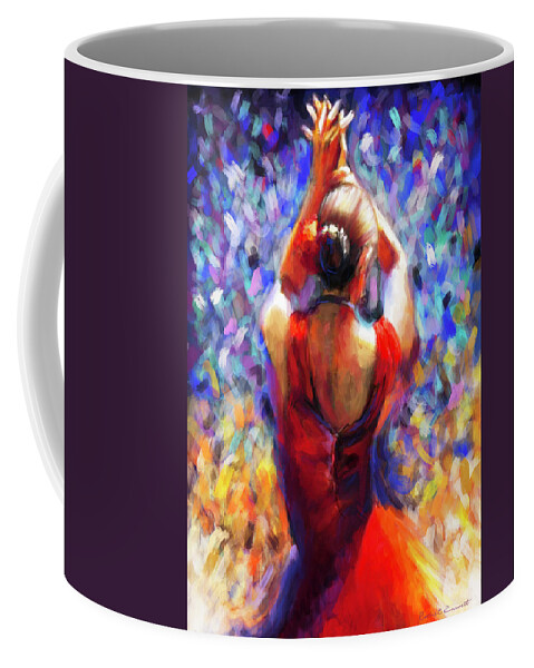 Dancer Coffee Mug featuring the painting Carla by Rachel Emmett