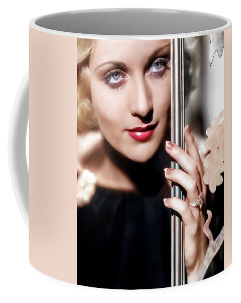 Carole Lombard Coffee Mug featuring the digital art Carole Lombard Portrait by Chuck Staley
