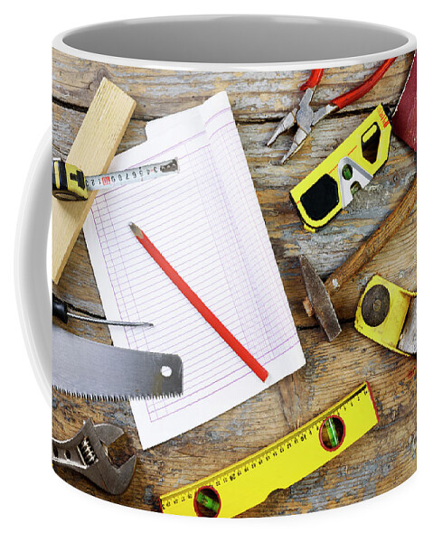 Carpenter Coffee Mug featuring the photograph Carpenter's Tools by Jelena Jovanovic