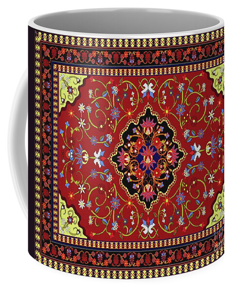 Carpet Coffee Mug featuring the digital art Carpet-10 by Mehran Akhzari