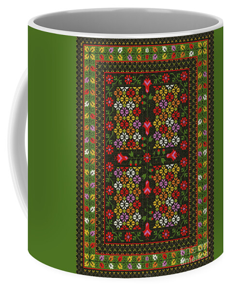 Carpet Coffee Mug featuring the digital art Carpet-19 by Mehran Akhzari