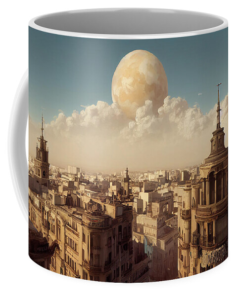 Cartography Coffee Mug featuring the painting Cartography Map Of Lavapies District Of Madrid Fantasy  C5db7b48 Aae4 4611 48df 4fb7b76 by MotionAge Designs