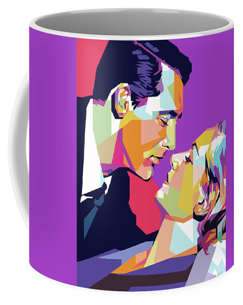 Cary Coffee Mug featuring the digital art Cary Grant and Carole Lombard by Stars on Art