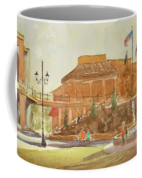 Cary Coffee Mug featuring the painting Cary Waverly Place by Tesh Parekh