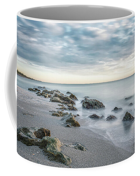 Gulf Of Mexico Coffee Mug featuring the photograph Caspersen Beach Rocks by Rudy Wilms