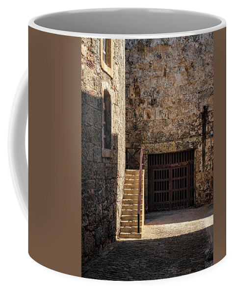 Havana Cuba Coffee Mug featuring the photograph Castle Stairs by Tom Singleton
