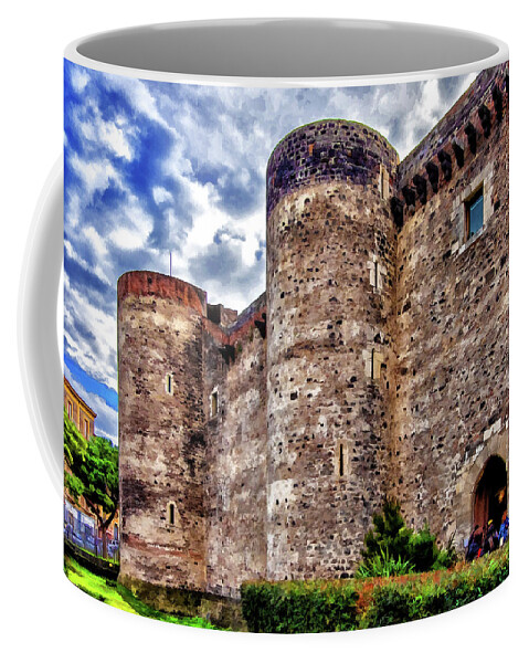 Catania Coffee Mug featuring the photograph Castle Ursino by Monroe Payne