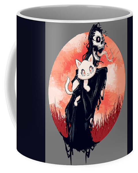 Cat Coffee Mug featuring the drawing Cat Person by Ludwig Van Bacon