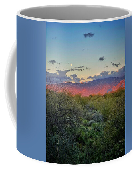 Sunset Coffee Mug featuring the photograph Catalina Mountains Sunset by Jerry Abbott