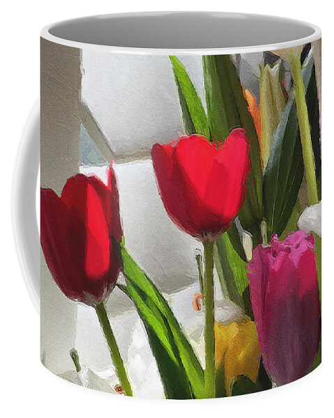 Tulips Coffee Mug featuring the photograph Catching the Morning Light by Brian Watt