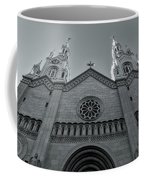 St. Peter And Paul Church Coffee Mug featuring the photograph Cathedral Bw by Jonathan Nguyen
