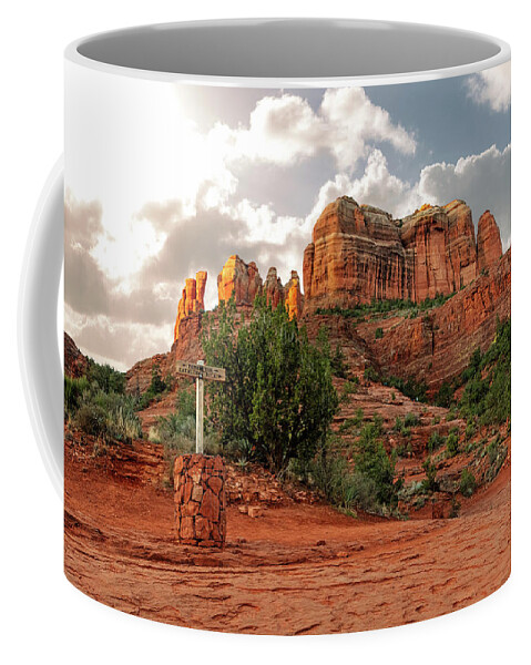 Arizona Coffee Mug featuring the photograph Cathedral Rock Hiking Trail in Sedona Arizona by Good Focused
