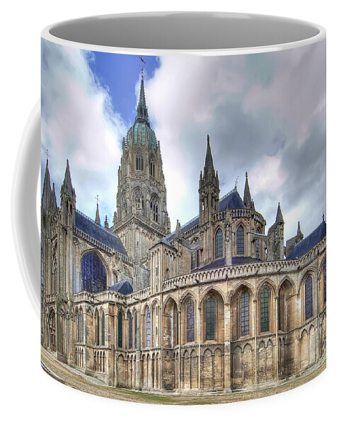 France Coffee Mug featuring the photograph Cathedrale Notre Dame de Bayeux - France by Paolo Signorini