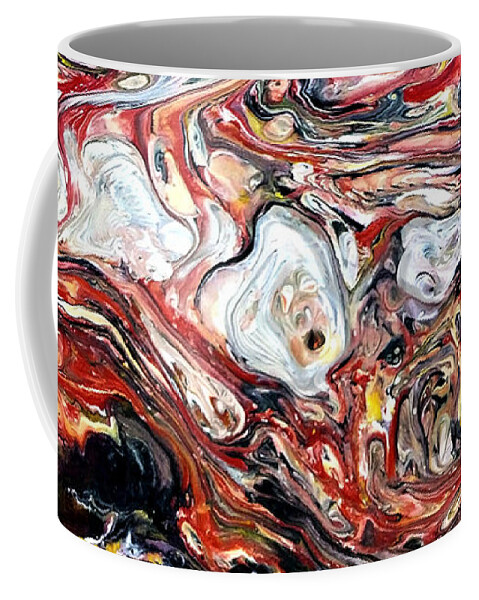 Coffee Mug featuring the painting Caught in the Current of Our Own Making by Rein Nomm