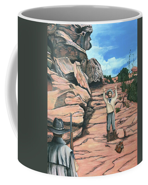 Landscape Coffee Mug featuring the painting Caught by Mr Dill