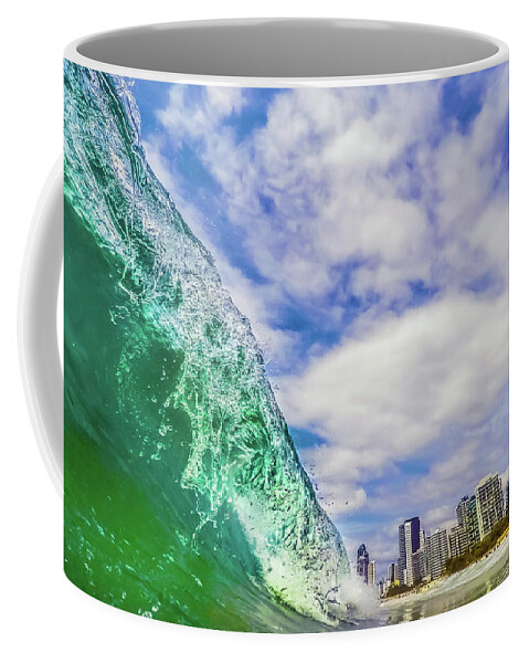 Breaking Wave Coffee Mug featuring the photograph Caught Up In The Curl by Az Jackson