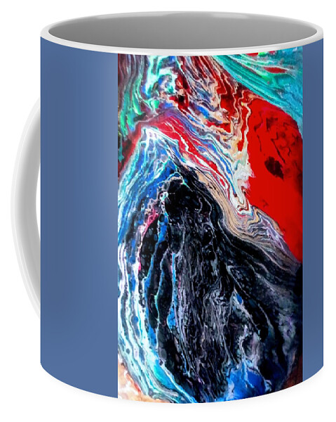 Cave Coffee Mug featuring the painting Cave Dweller by Anna Adams