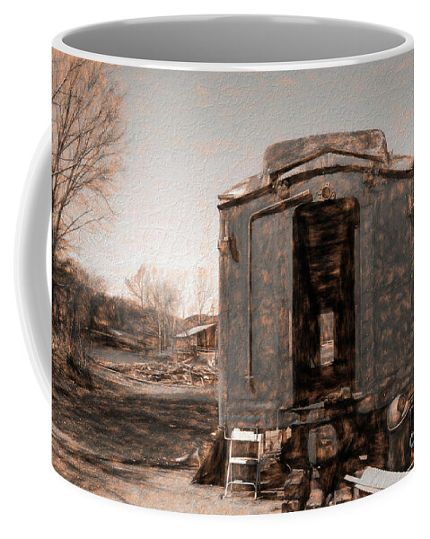 Arbuckle Coffee Mug featuring the photograph Cave Dweller - Fresco by Diana Mary Sharpton