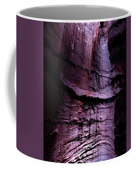 Underground Waterfalls Coffee Mug featuring the photograph Cave subterrainean waterfall 001 by Flees Photos