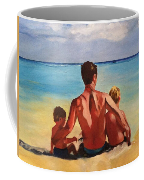 Sun Coffee Mug featuring the painting Cayman Holiday by Juliette Becker