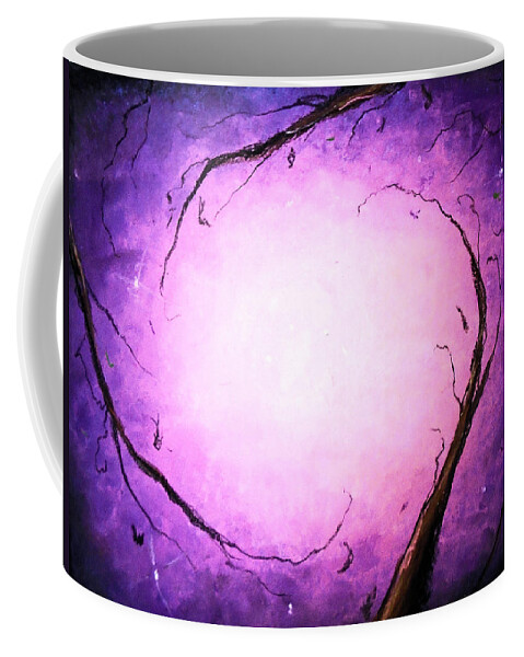 Pink Coffee Mug featuring the painting Celestial Spring by Jen Shearer