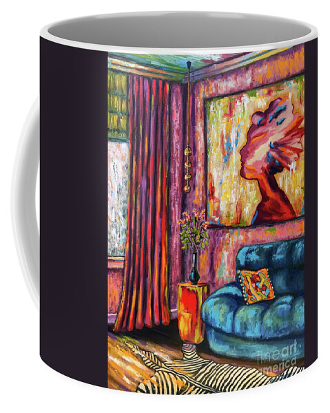 Original Oil Painting Coffee Mug featuring the painting Center of Attention by Sherrell Rodgers