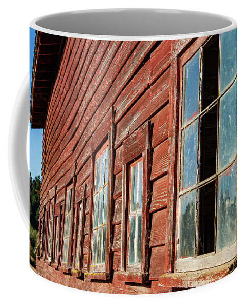 Rust Coffee Mug featuring the photograph Remembering a Century Old Red Barn by Leslie Struxness