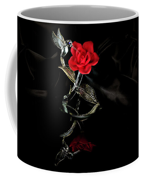 Lightpainted Rose Coffee Mug featuring the photograph Ceramic Rose by Steve Templeton