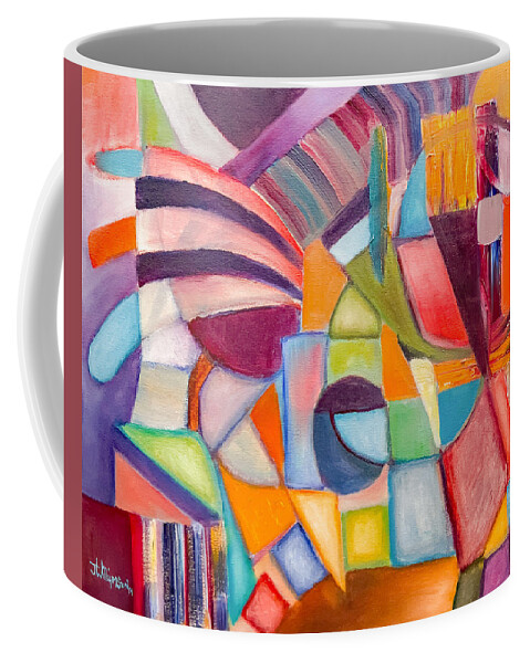 Abstract Coffee Mug featuring the painting Cerebral Decor # 2 by Jason Williamson