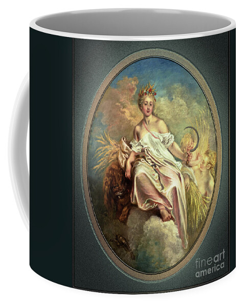 Ceres Coffee Mug featuring the painting Ceres by Antoine Watteau Old Masters Reproduction by Rolando Burbon