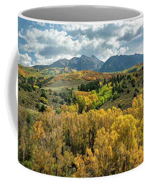 Colorado Coffee Mug featuring the photograph Chair Mountain Autumn by Aaron Spong