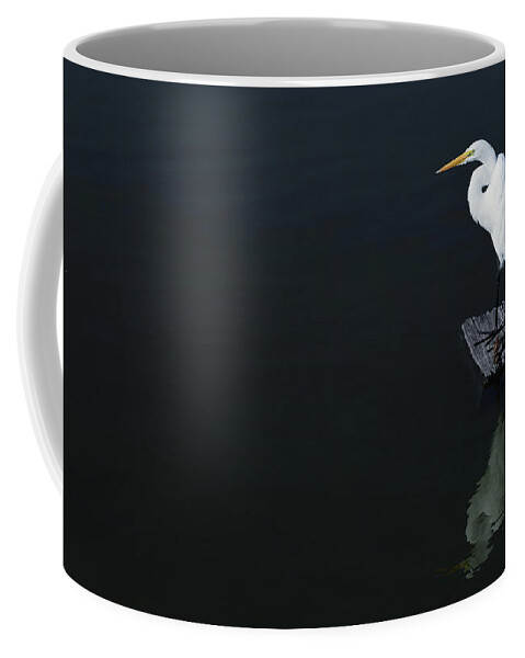 Heron Coffee Mug featuring the digital art Chairman of the Board by Brad Barton