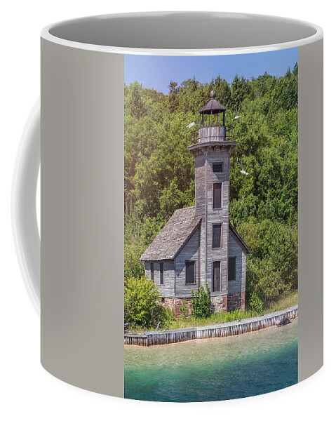 Channel Lighthouse Coffee Mug featuring the photograph Channel Lighthouse, Michigan by Patti Deters