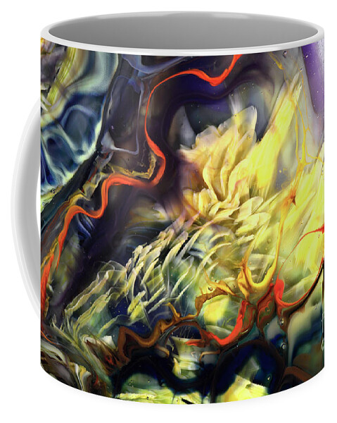 Yellow Coffee Mug featuring the photograph Chaos 1 by Kimberly Lyon