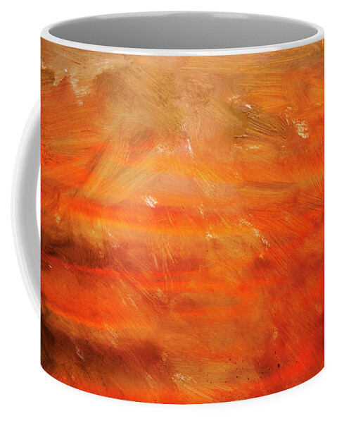 A Digital Abstract Using A Photograph Of A Sunset As The Base For The Work. Coffee Mug featuring the digital art Chaos Theory by Linda Lee Hall