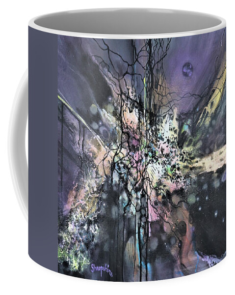 Abstract Coffee Mug featuring the painting Chaos by Tom Shropshire