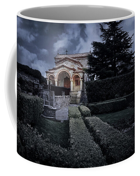 Greece Coffee Mug featuring the photograph Chapel by M Kathleen Warren