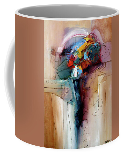Abstract Coffee Mug featuring the painting Chapter Two by Jim Stallings