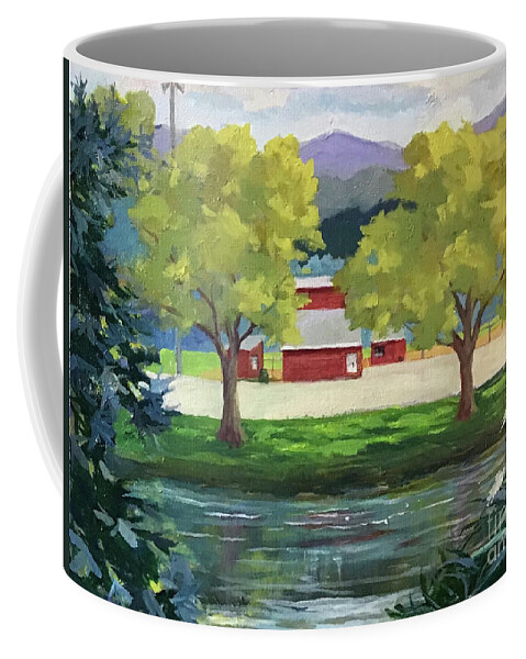Park Coffee Mug featuring the painting Charles Owen park by Anne Marie Brown