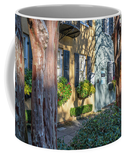 Charleston Coffee Mug featuring the photograph Charleston Rainbow Row by Douglas Wielfaert