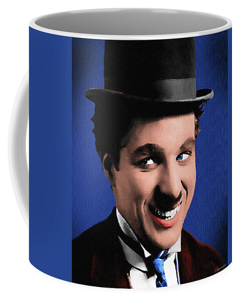 Charlie Coffee Mug featuring the painting Charlie Chaplin 2 by Stars on Art