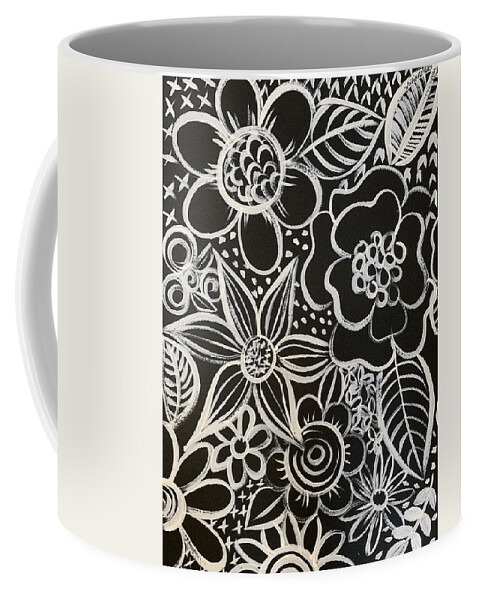 Floral Coffee Mug featuring the painting Charmed II by Monica Martin